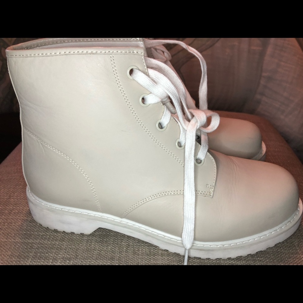 Grey & White boots